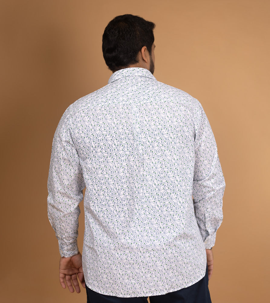 Plus Size Casual Shirt | 4XL - 10XL | 100% Cotton | Blue