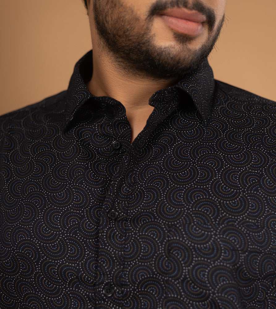 Plus Size Casual Shirt | 4XL - 10XL | 100% Cotton | Black