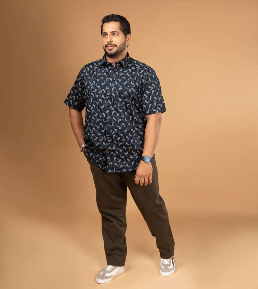 Plus Size Casual Shirt | 4XL - 10XL | 100% Cotton | Dark Teal