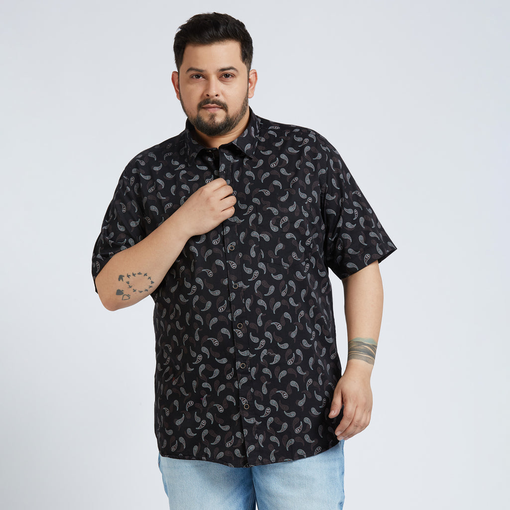 Plus Size Casual Shirt | 4XL - 10XL | 100% Cotton | Brown