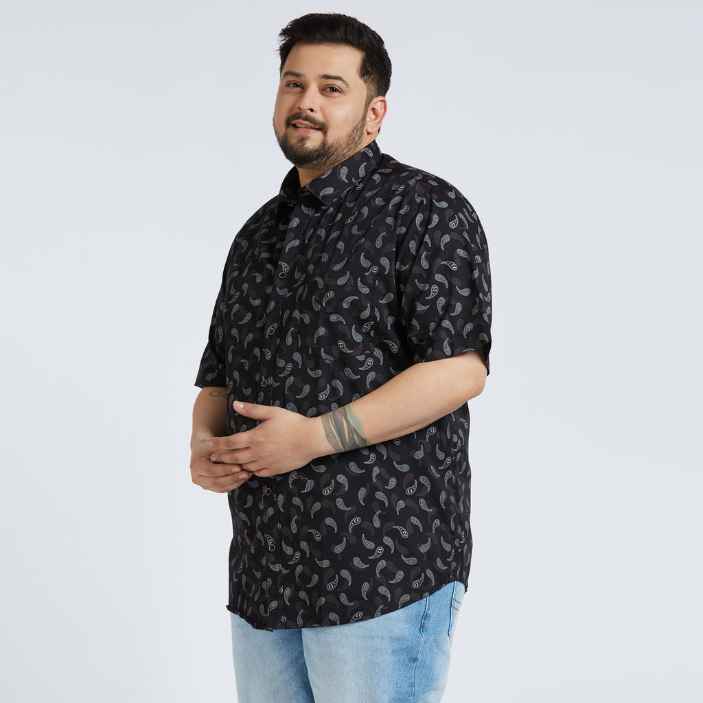 Plus Size Casual Shirt | 4XL - 10XL | 100% Cotton | Brown