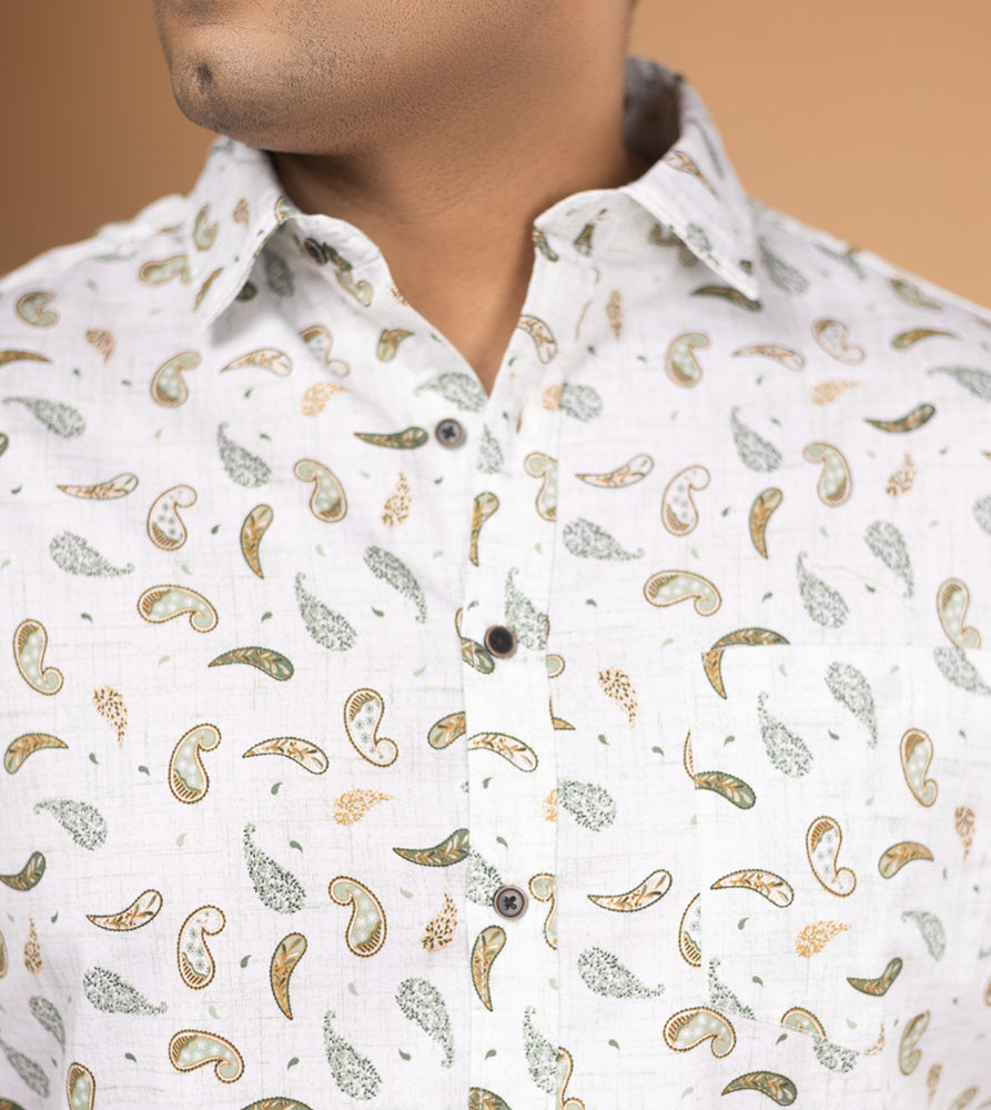 Plus Size Casual Shirt | 4XL - 10XL | 100% Cotton | Cream