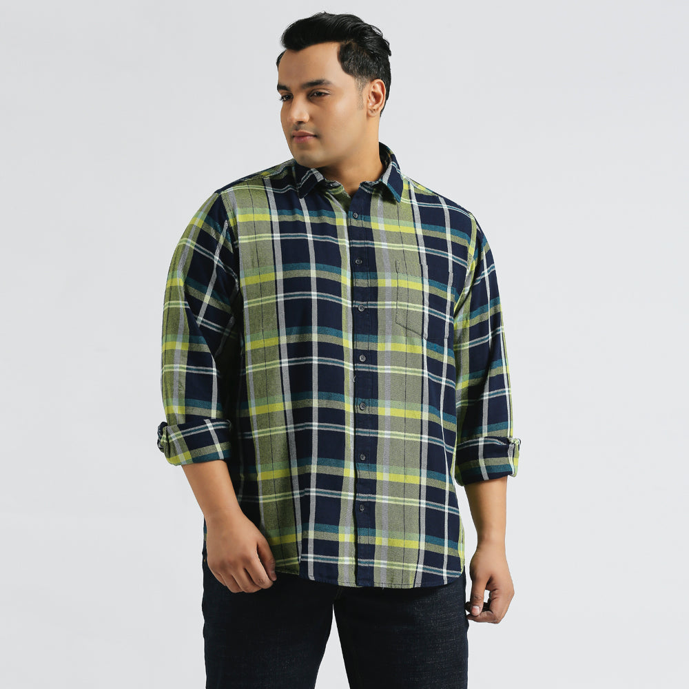 Plus Size Casual Shirt | 4XL - 10XL | 100% Cotton | Olive