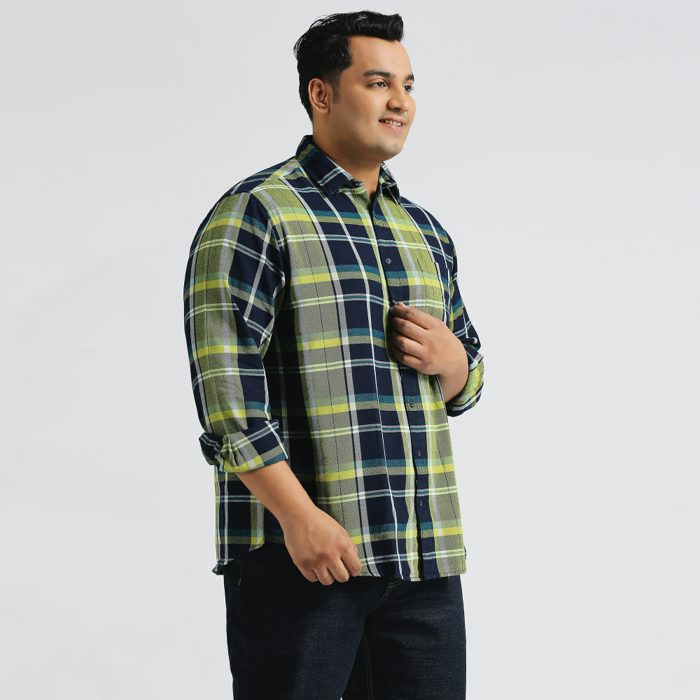 Plus Size Casual Shirt | 4XL - 10XL | 100% Cotton | Olive