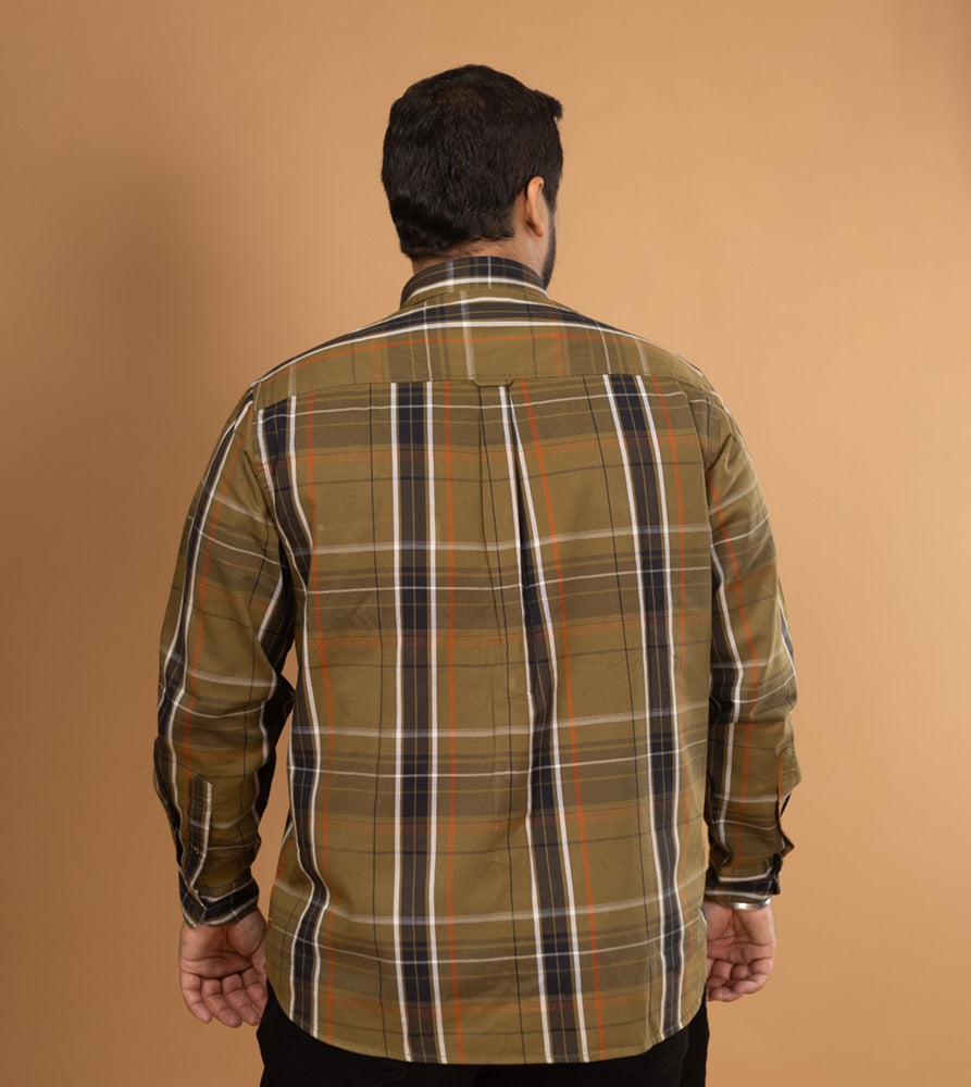 Plus Size Casual Shirt | 4XL - 10XL | 100% Cotton | Olive