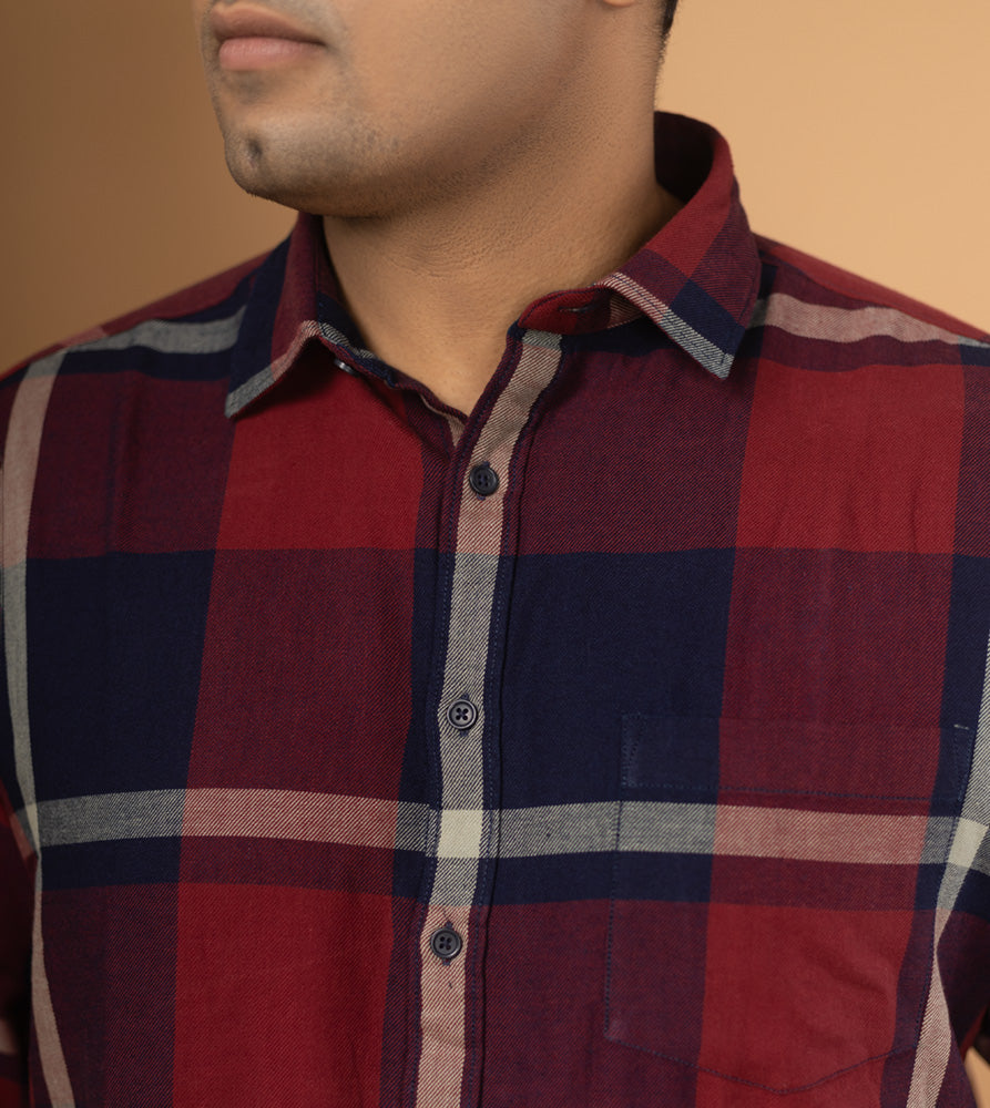 Plus Size Casual Shirt | 4XL - 10XL | 100% Cotton | Brown