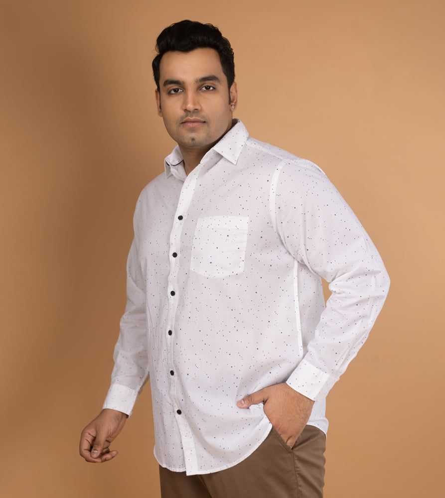 Plus Size Casual Shirt | 4XL - 10XL | 100% Cotton | Off White