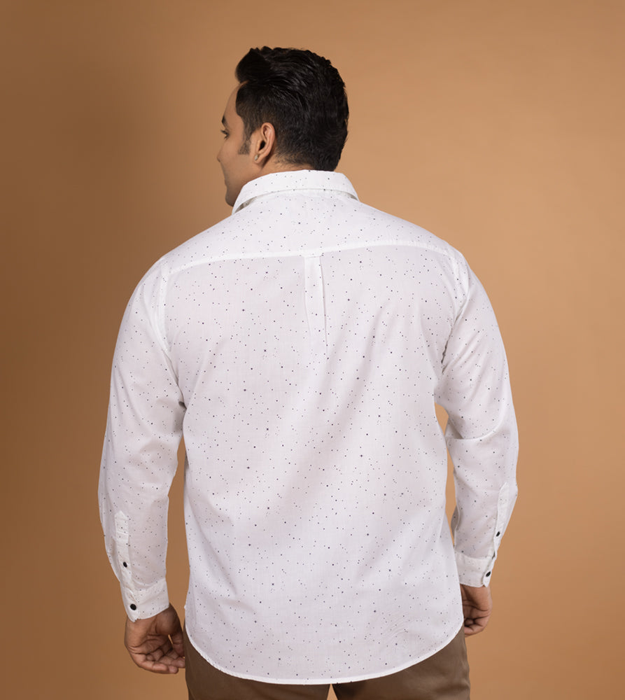 Plus Size Casual Shirt | 4XL - 10XL | 100% Cotton | Off White