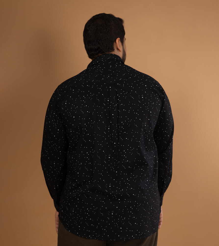 Plus Size Casual Shirt | 4XL - 10XL | 100% Cotton | Black