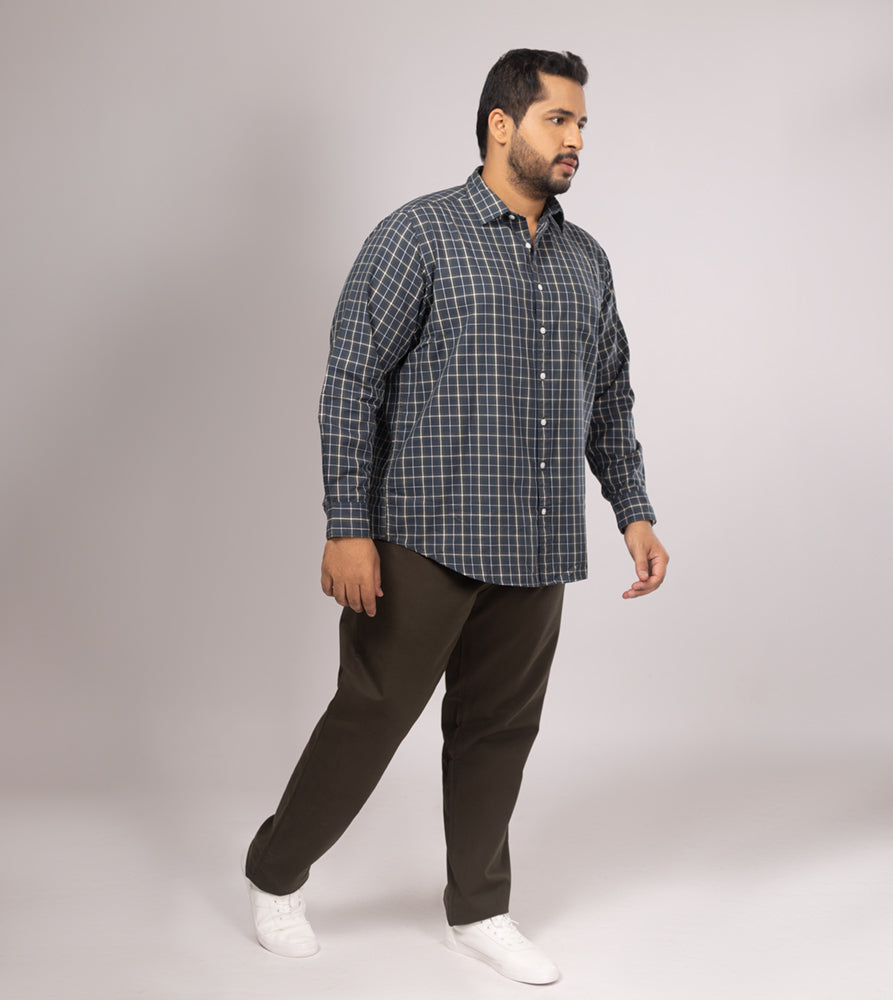 Plus Size Casual Shirt | 4XL - 10XL | 100% Cotton | Grey