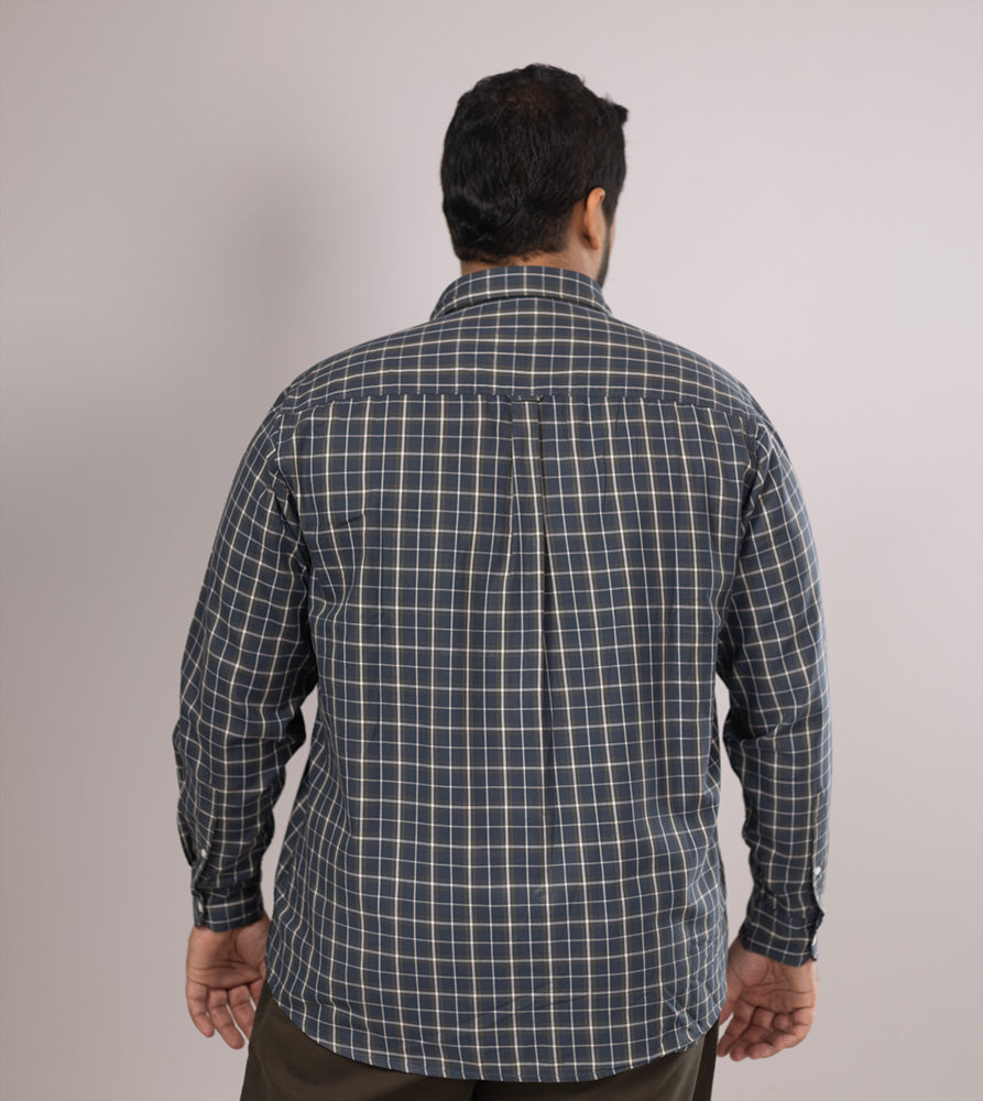 Plus Size Casual Shirt | 4XL - 10XL | 100% Cotton | Grey