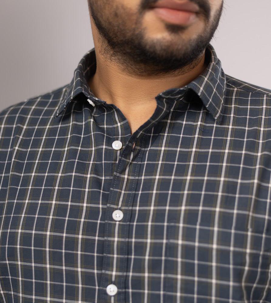 Plus Size Casual Shirt | 4XL - 10XL | 100% Cotton | Grey