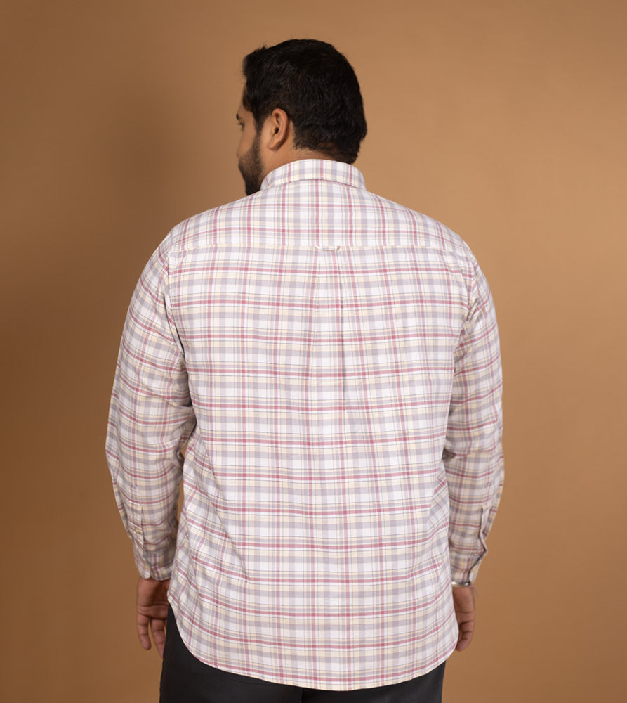 Plus Size Casual Shirt | 4XL - 10XL | 100% Cotton | Maroon