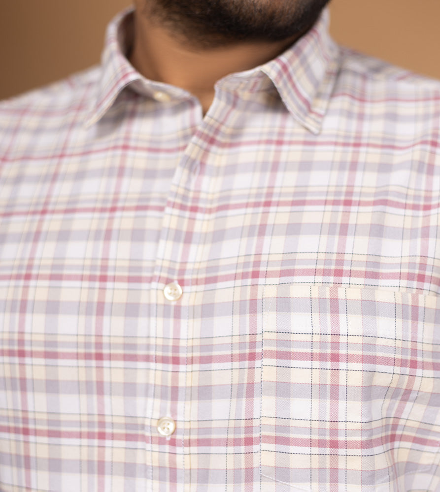 Plus Size Casual Shirt | 4XL - 10XL | 100% Cotton | Maroon