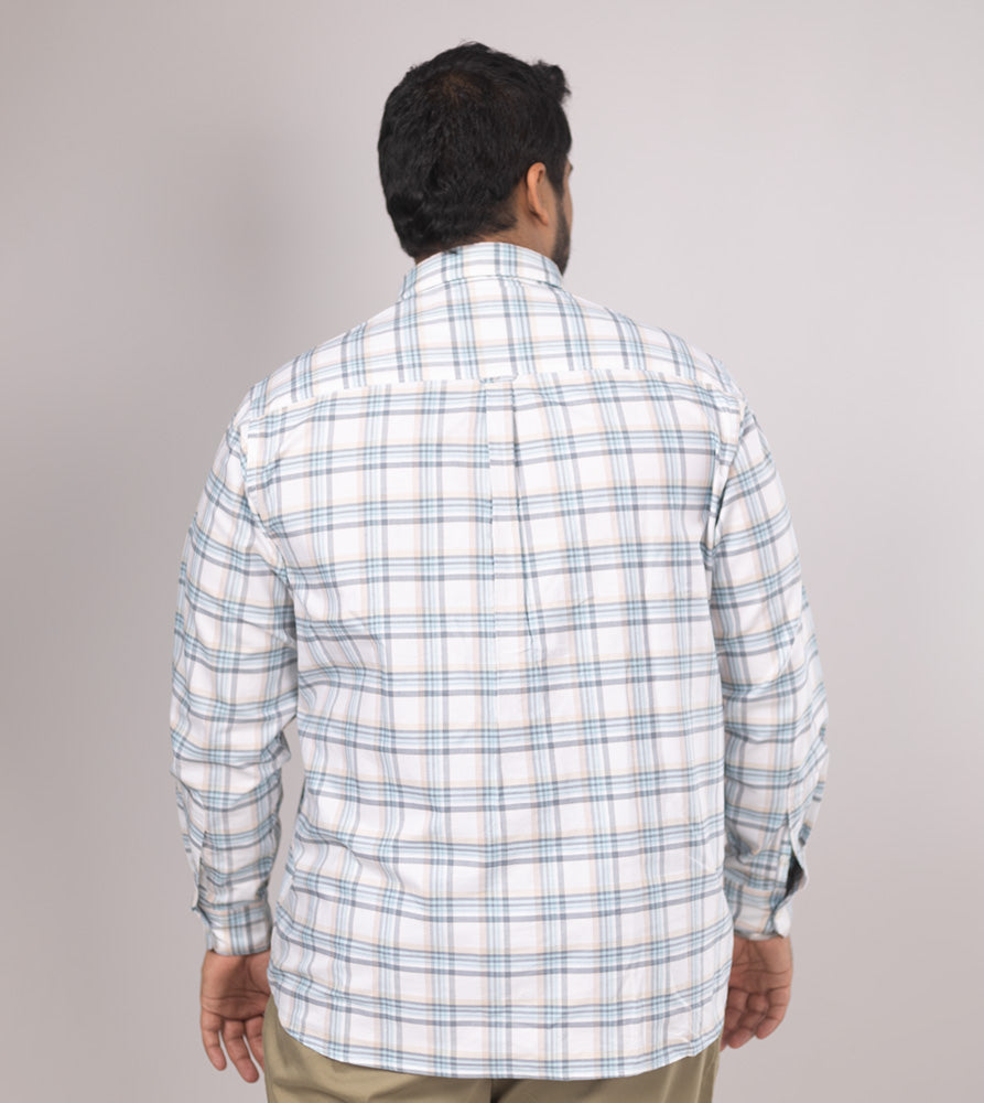 Plus Size Casual Shirt | 4XL - 10XL | 100% Cotton | White