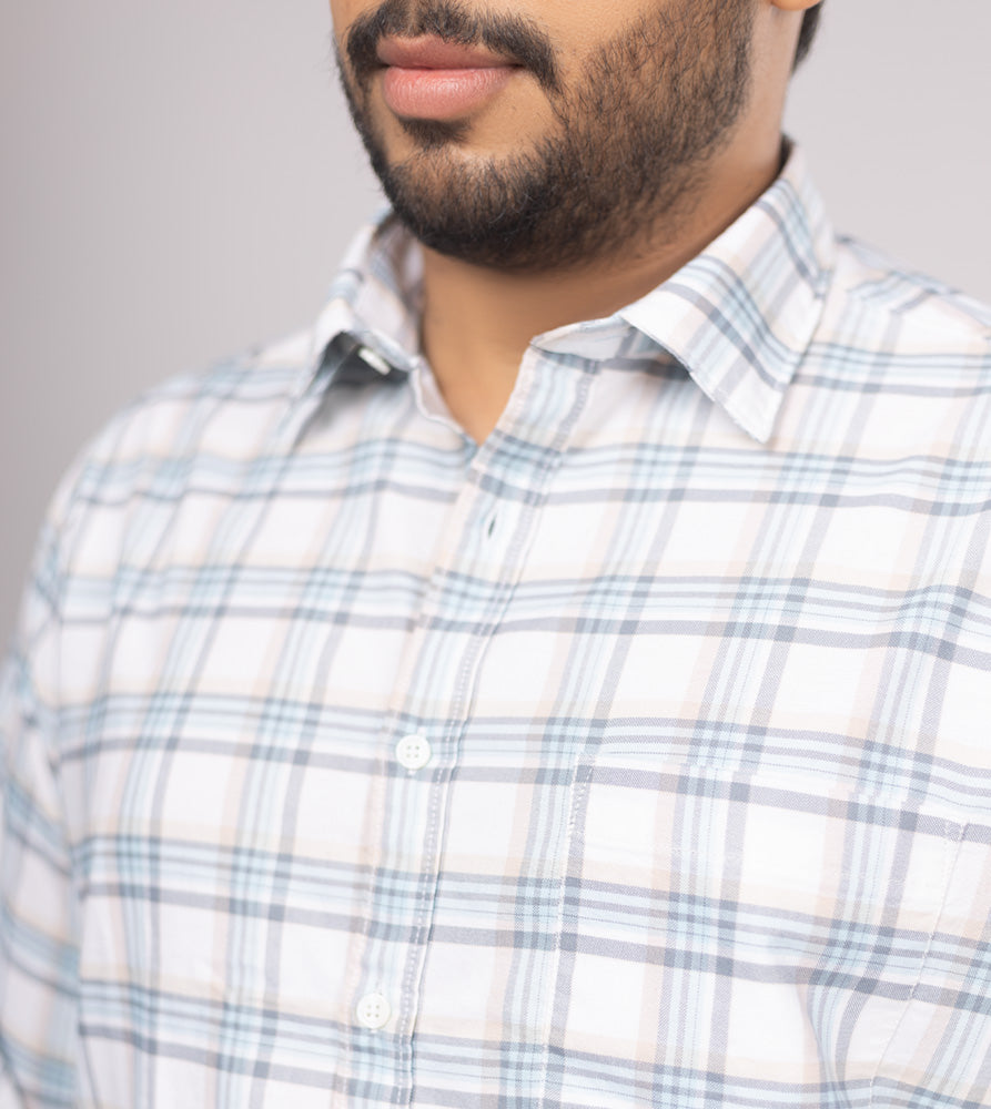 Plus Size Casual Shirt | 4XL - 10XL | 100% Cotton | White