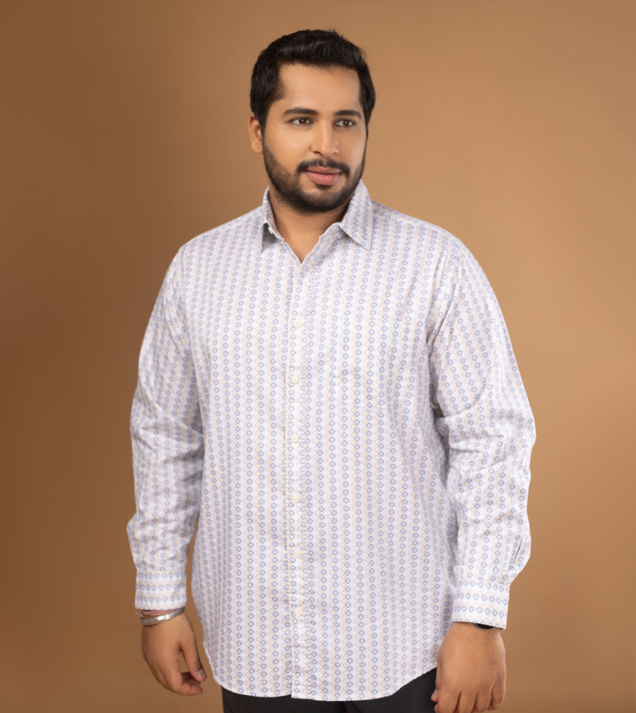 Plus Size Casual Shirt | 4XL - 10XL | 100% Cotton | Khaki
