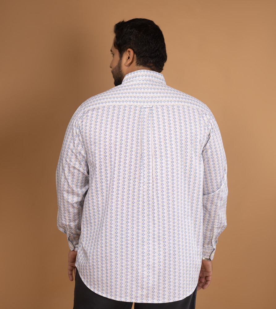 Plus Size Casual Shirt | 4XL - 10XL | 100% Cotton | Khaki