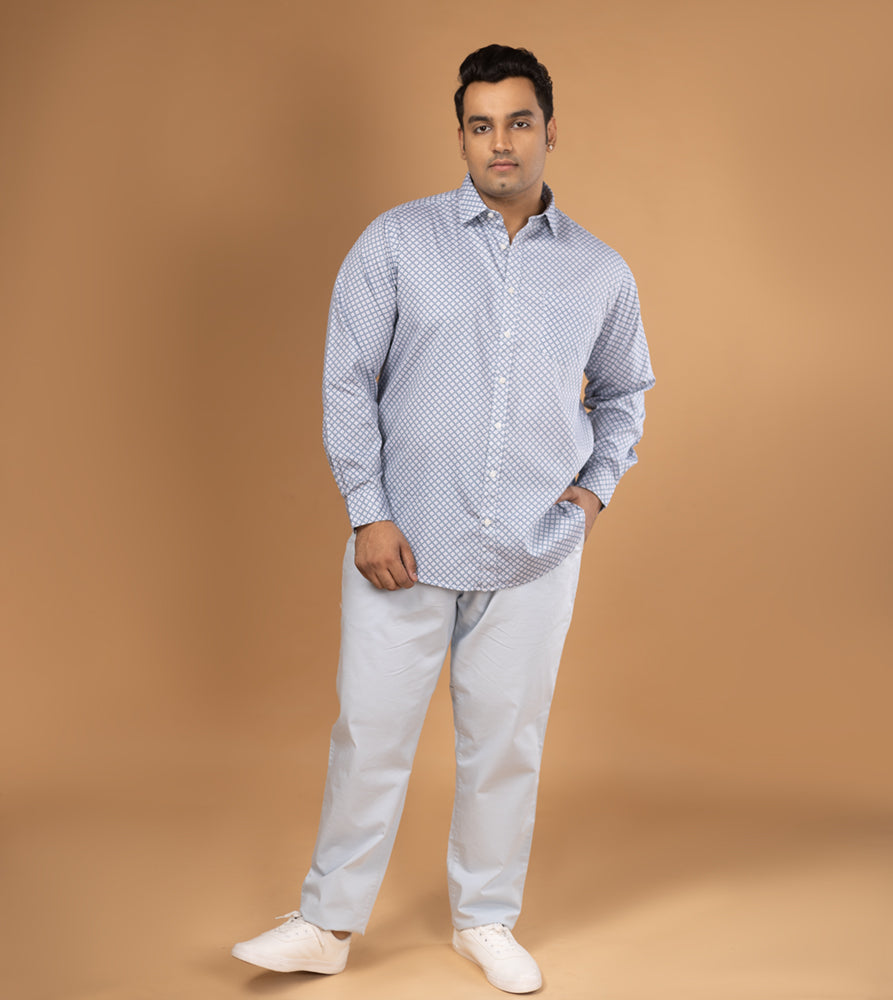 Plus Size Casual Shirt | 4XL - 10XL | 100% Cotton | Grey