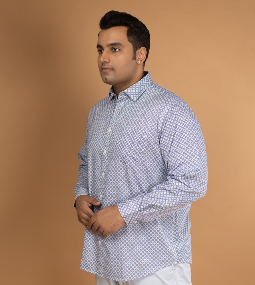 Plus Size Casual Shirt | 4XL - 10XL | 100% Cotton | Grey