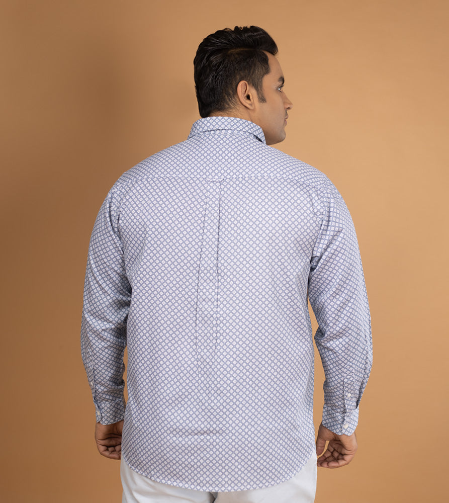 Plus Size Casual Shirt | 4XL - 10XL | 100% Cotton | Grey
