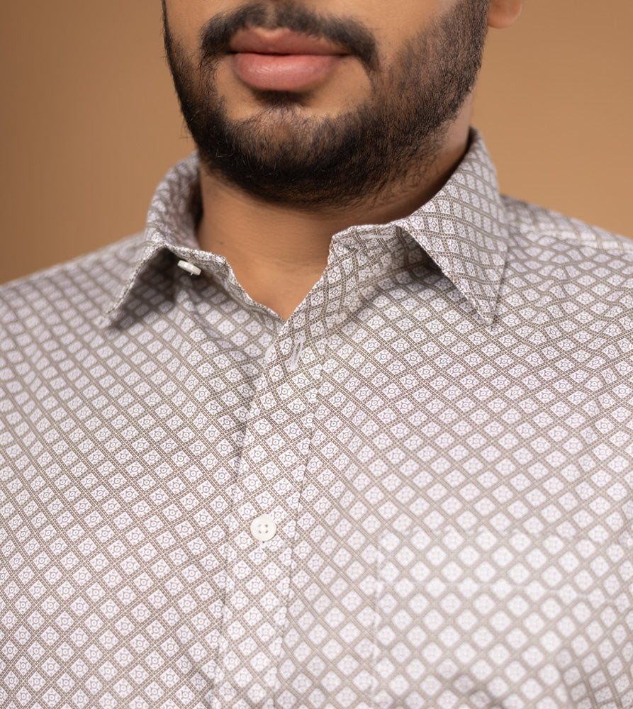 Plus Size Casual Shirt | 4XL - 10XL | 100% Cotton | Brown