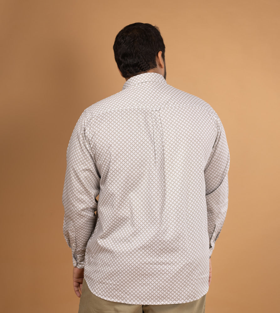 Plus Size Casual Shirt | 4XL - 10XL | 100% Cotton | Brown