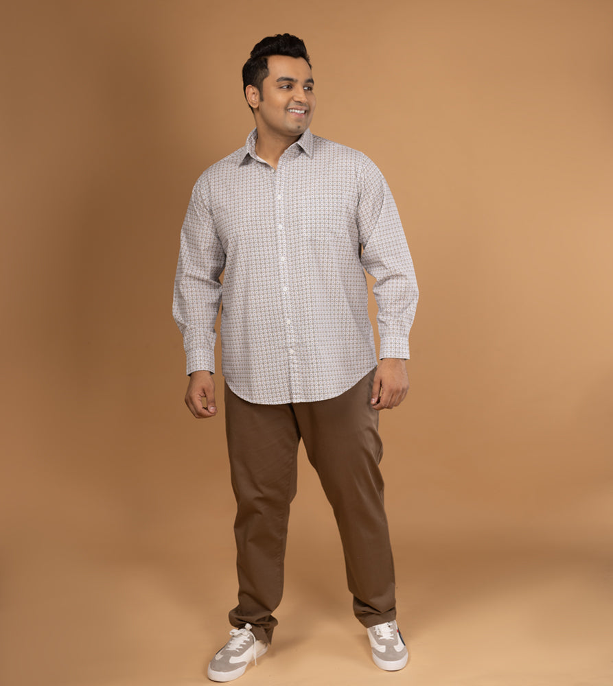 Plus Size Casual Shirt | 4XL - 10XL | 100% Cotton | White