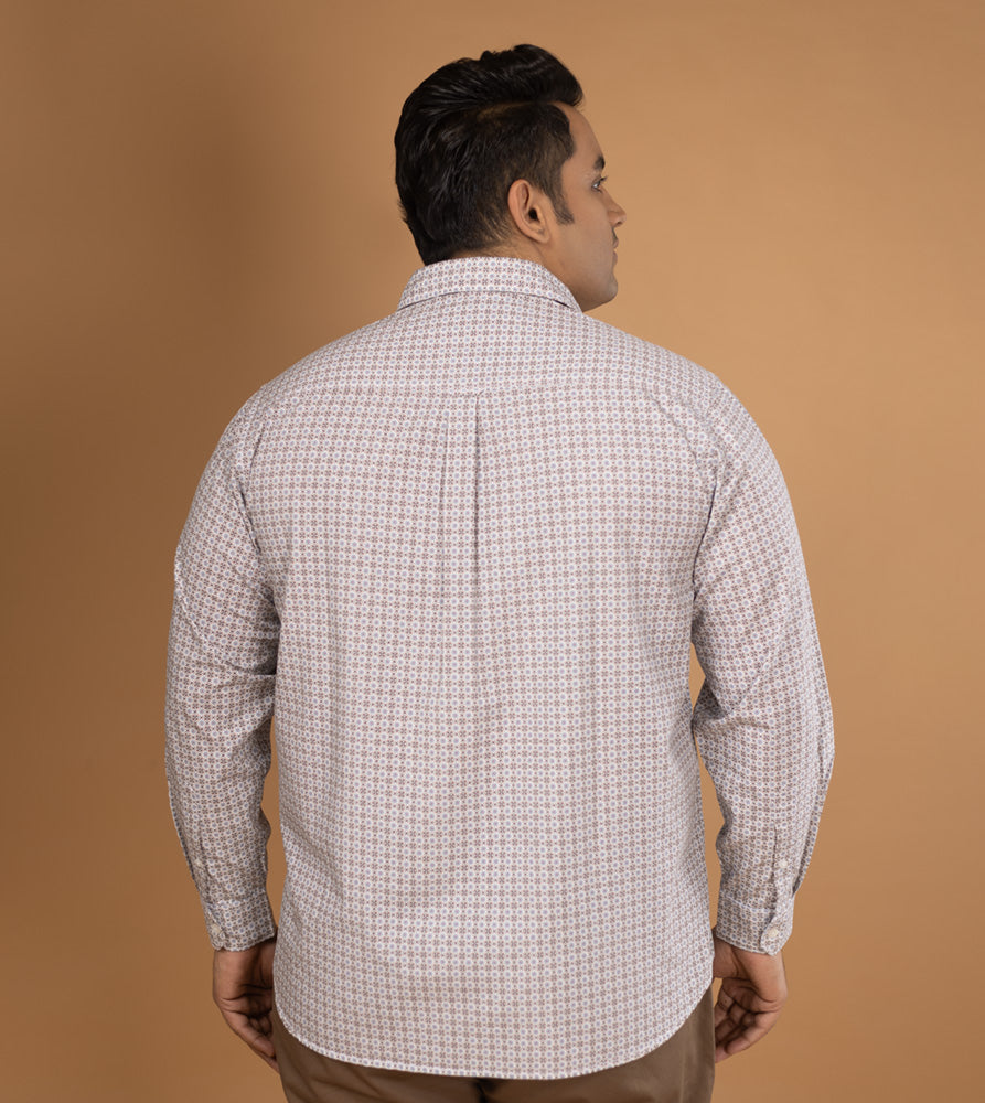 Plus Size Casual Shirt | 4XL - 10XL | 100% Cotton | White