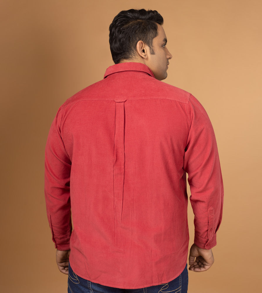 Plus Size Casual Shirt | 4XL - 10XL | 100% Cotton | Dark Pink