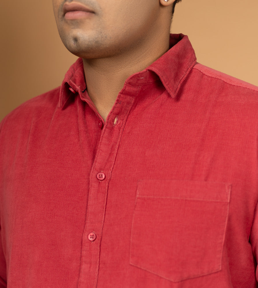 Plus Size Casual Shirt | 4XL - 10XL | 100% Cotton | Dark Pink