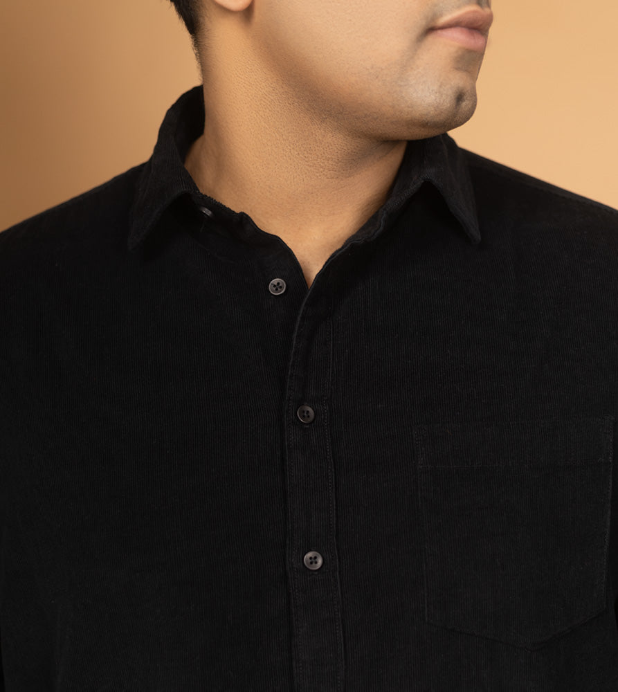 Plus Size Casual Shirt | 4XL - 10XL | 100% Cotton | Black