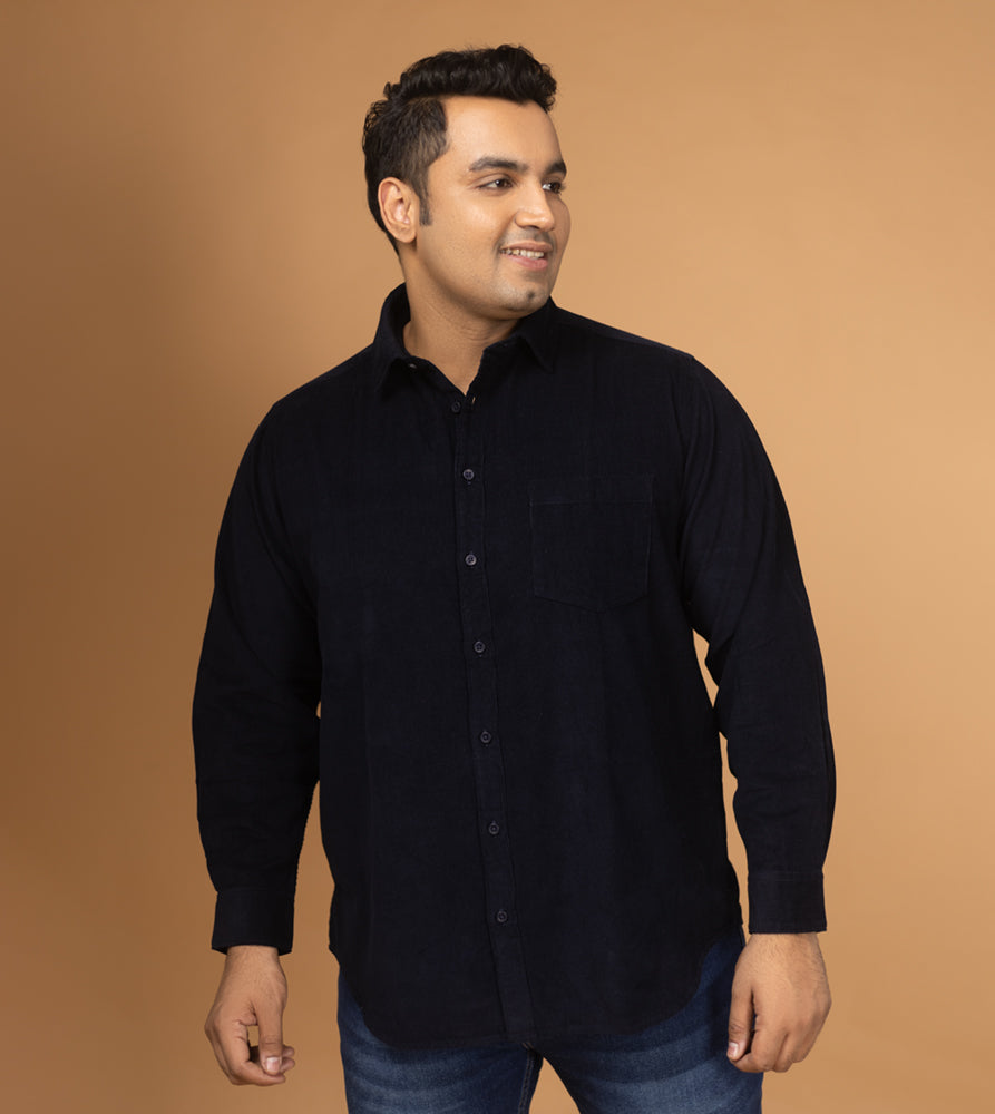 Plus Size Casual Shirt | 4XL - 10XL | 100% Cotton | Navy