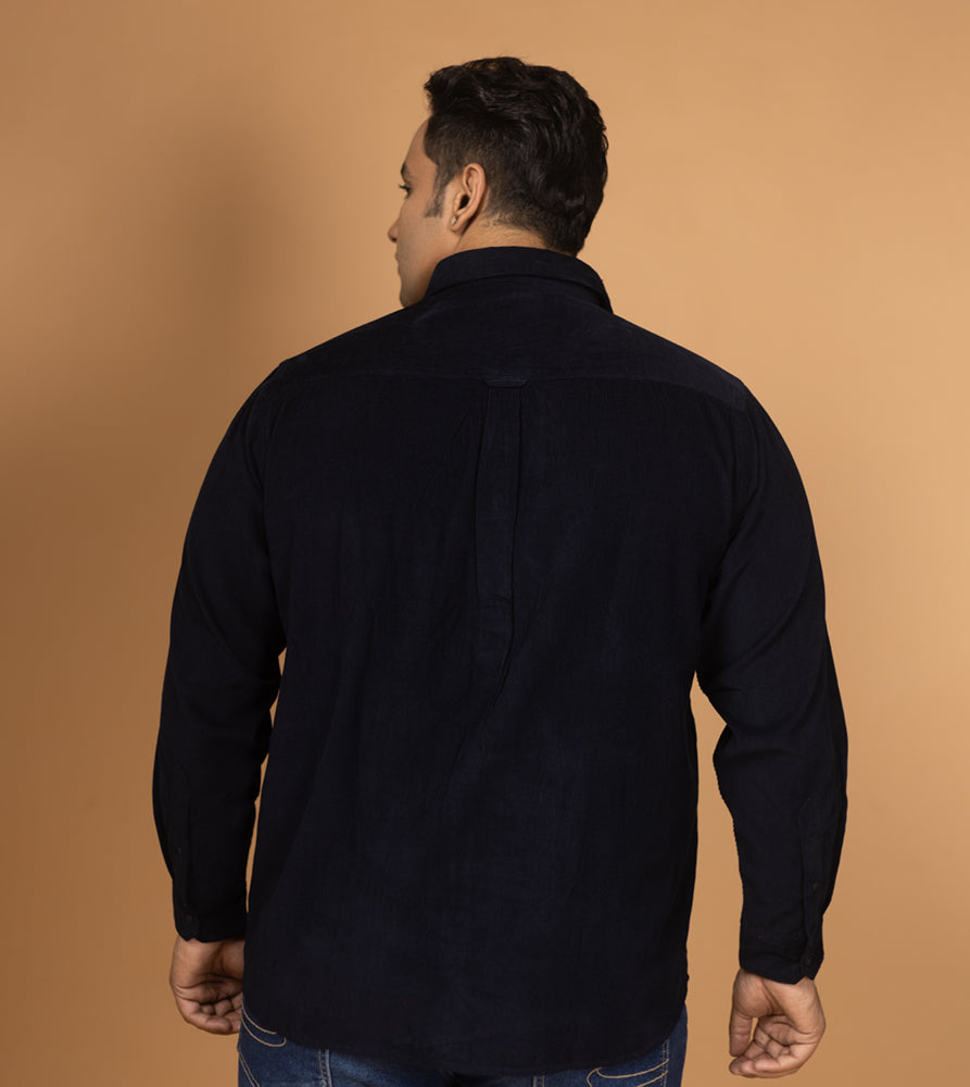Plus Size Casual Shirt | 4XL - 10XL | 100% Cotton | Navy
