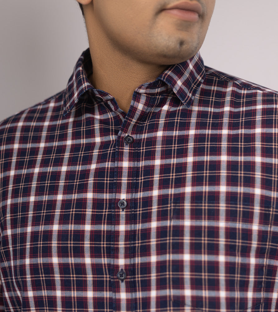 Plus Size Casual Shirt | 4XL - 10XL | 100% Cotton | Navy