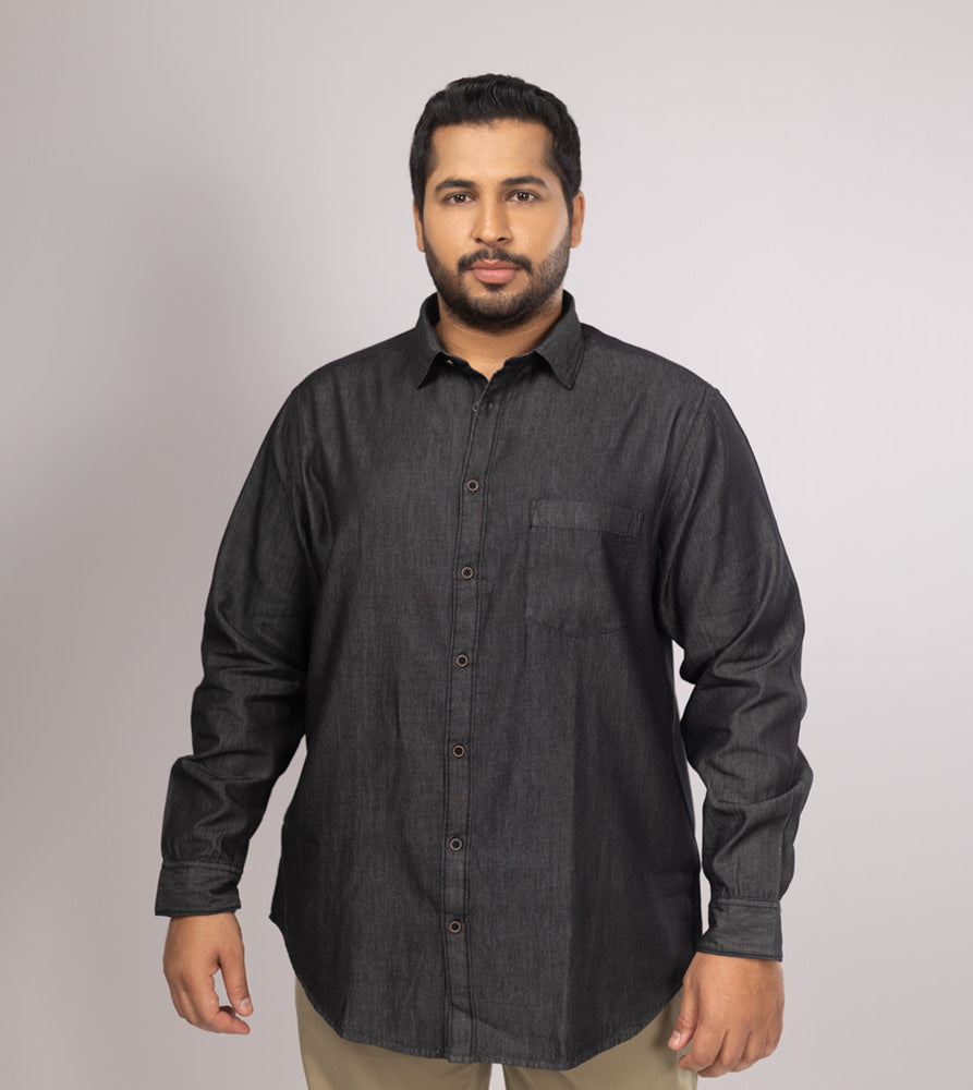 Plus Size Casual Shirt | 4XL - 10XL | 100% Cotton | Grey