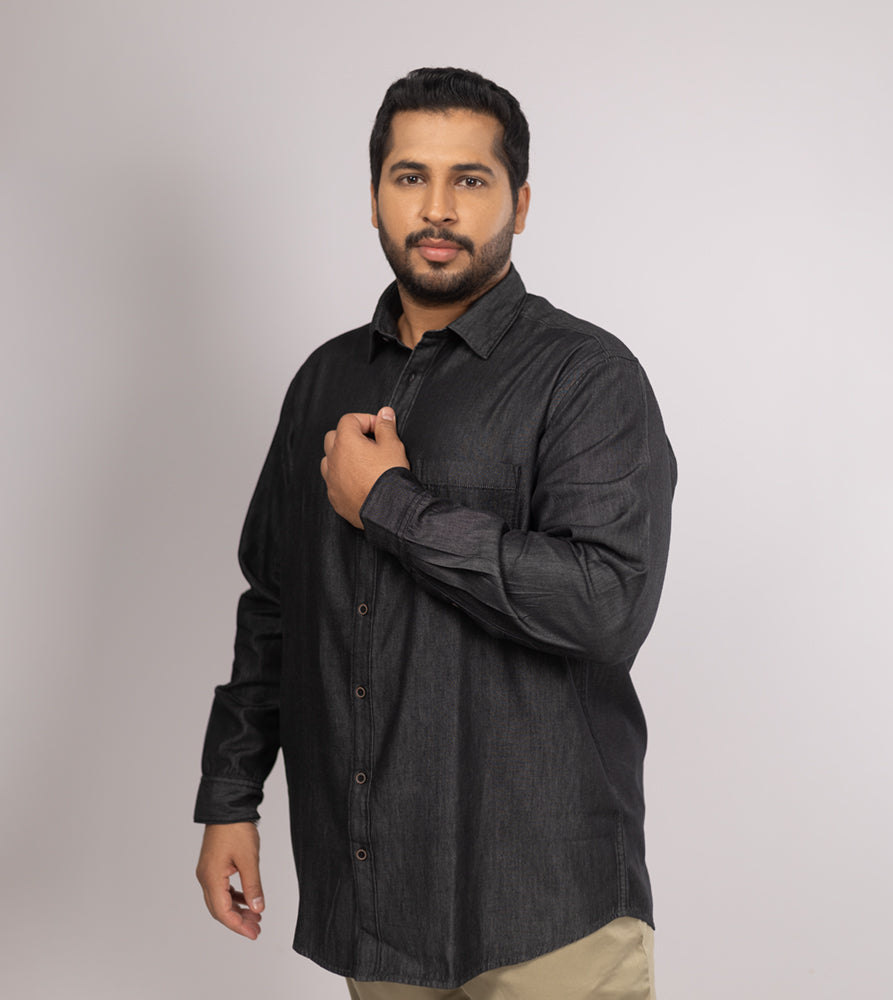 Plus Size Casual Shirt | 4XL - 10XL | 100% Cotton | Grey