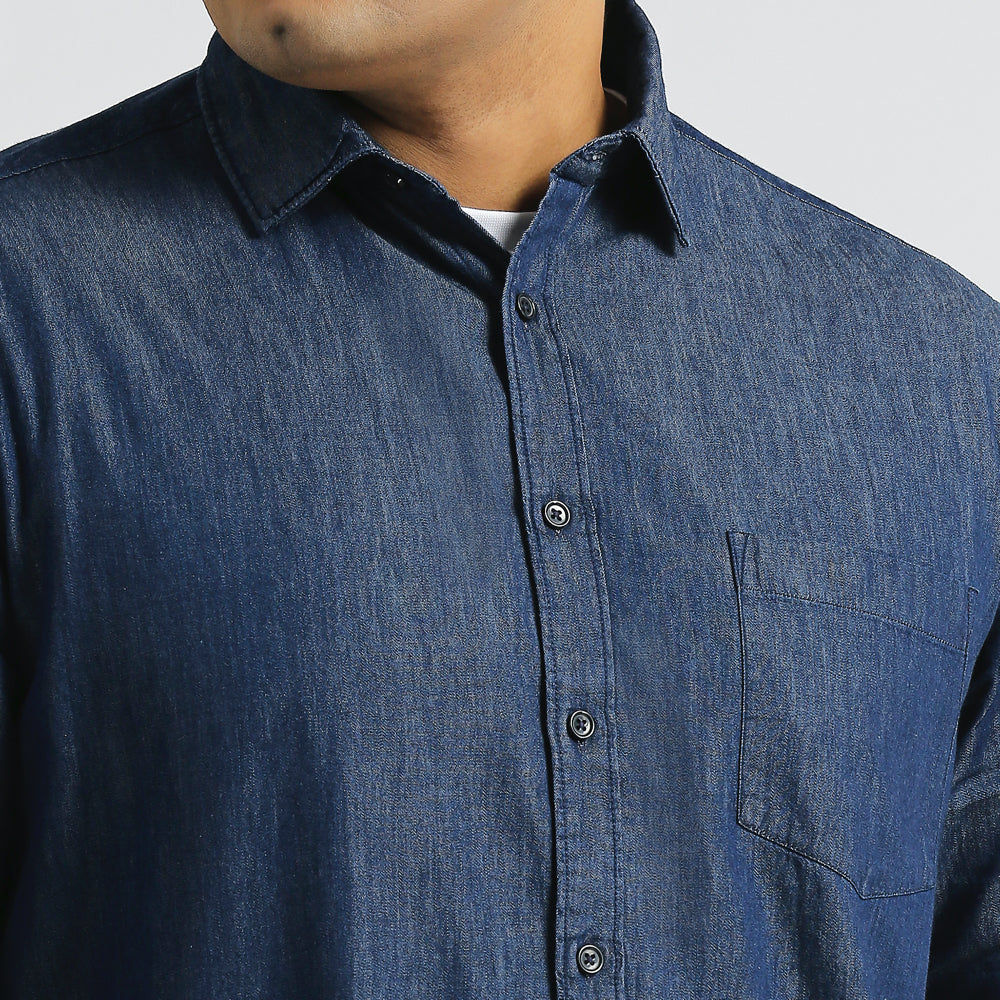 Plus Size Casual Shirt | 4XL - 10XL | 100% Cotton | Blue