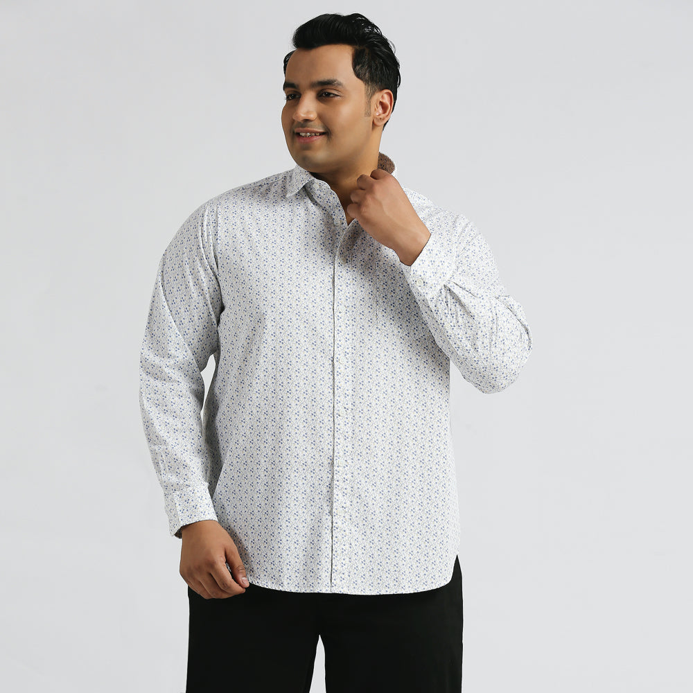 Plus Size Casual Shirt | 4XL - 10XL | 100% Cotton | White