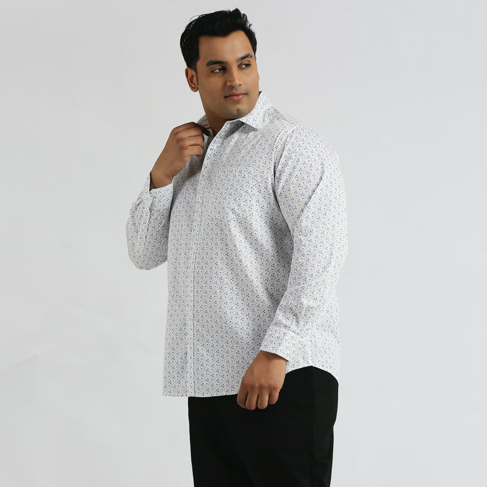 Plus Size Casual Shirt | 4XL - 10XL | 100% Cotton | White