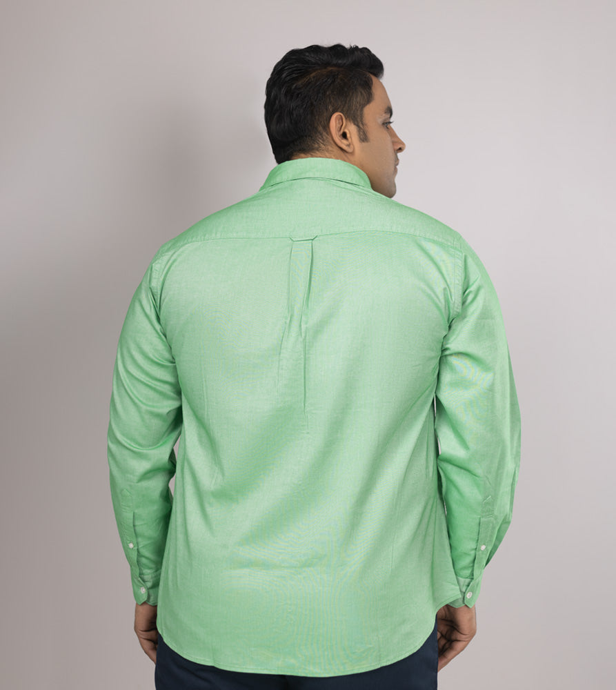 Plus Size Casual Shirt | 4XL - 10XL | 100% Cotton | Light Green