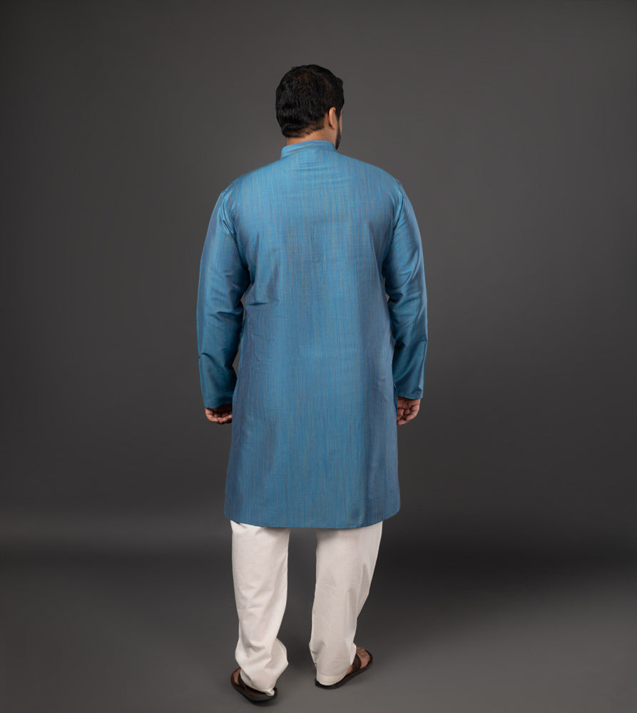 Sizeupp | Plus Size  Kurta For Men | 4XL - 9XL |  | Solid | Blue
