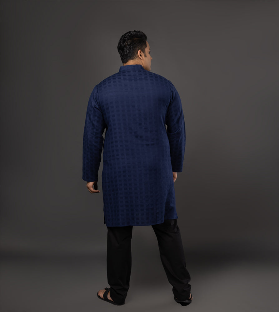 Sizeupp | Plus Size  Kurta For Men | 4XL - 9XL |  | Dobby | Navy