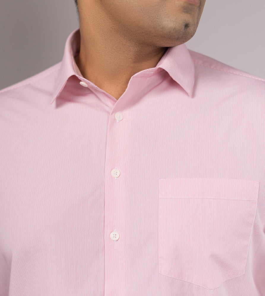 Plus Size Formal Shirt | 4XL - 10XL | 100% Cotton | Pink