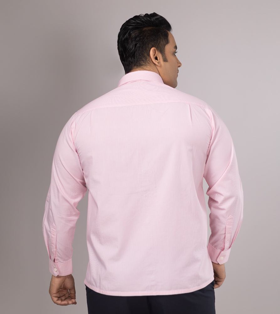 Plus Size Formal Shirt | 4XL - 10XL | 100% Cotton | Pink