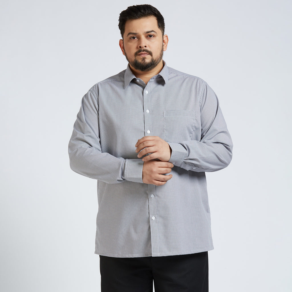 Plus Size Formal Shirt | 4XL - 10XL | 100% Cotton | Grey