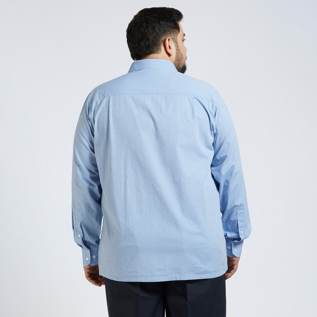 Plus Size Formal Shirt | 4XL - 10XL | 100% Cotton | Blue