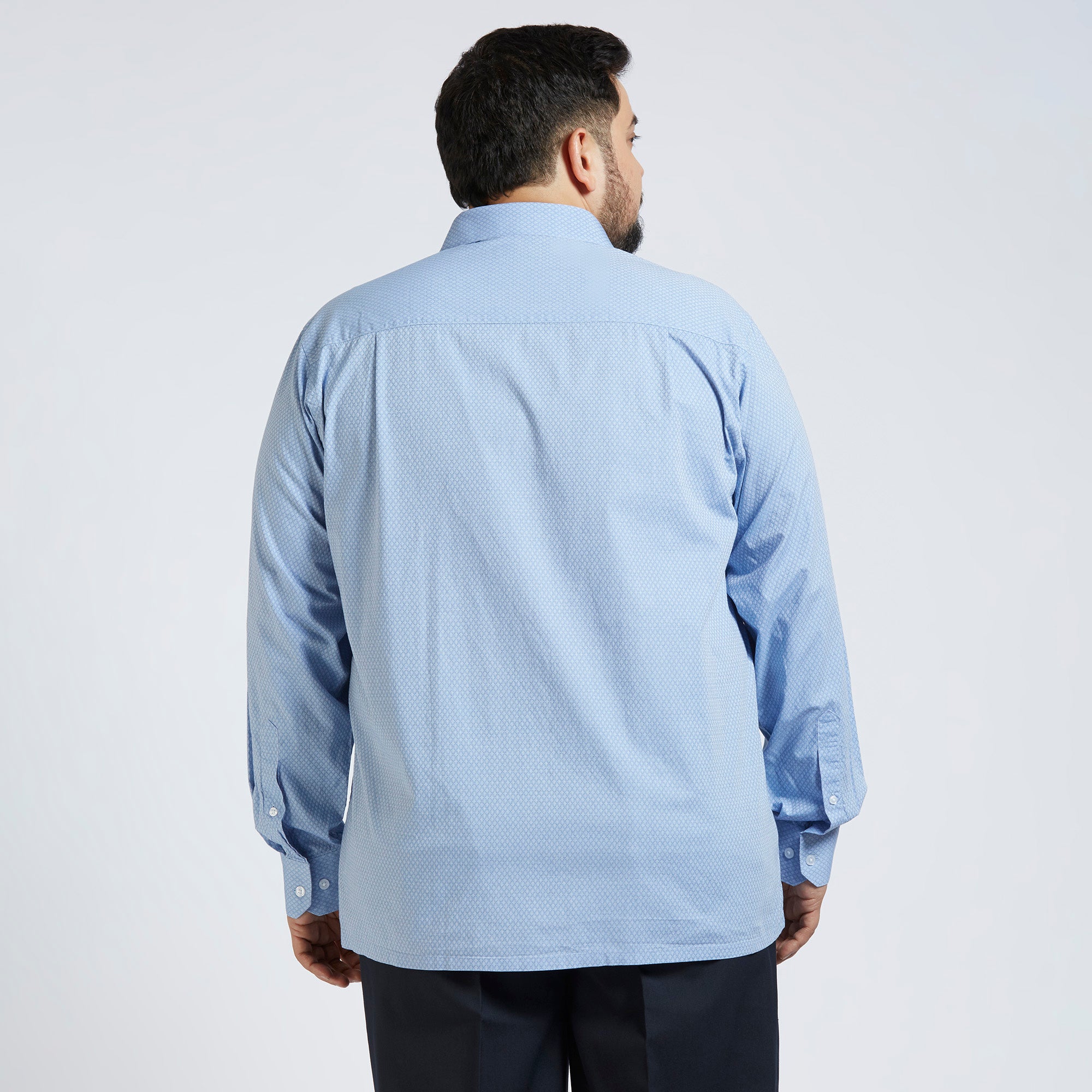 Plus Size Formal Shirt | 4XL - 10XL | 100% Cotton | Blue