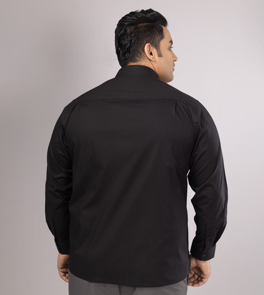 Plus Size Formal Shirt | 4XL - 10XL | 100% Cotton | Black