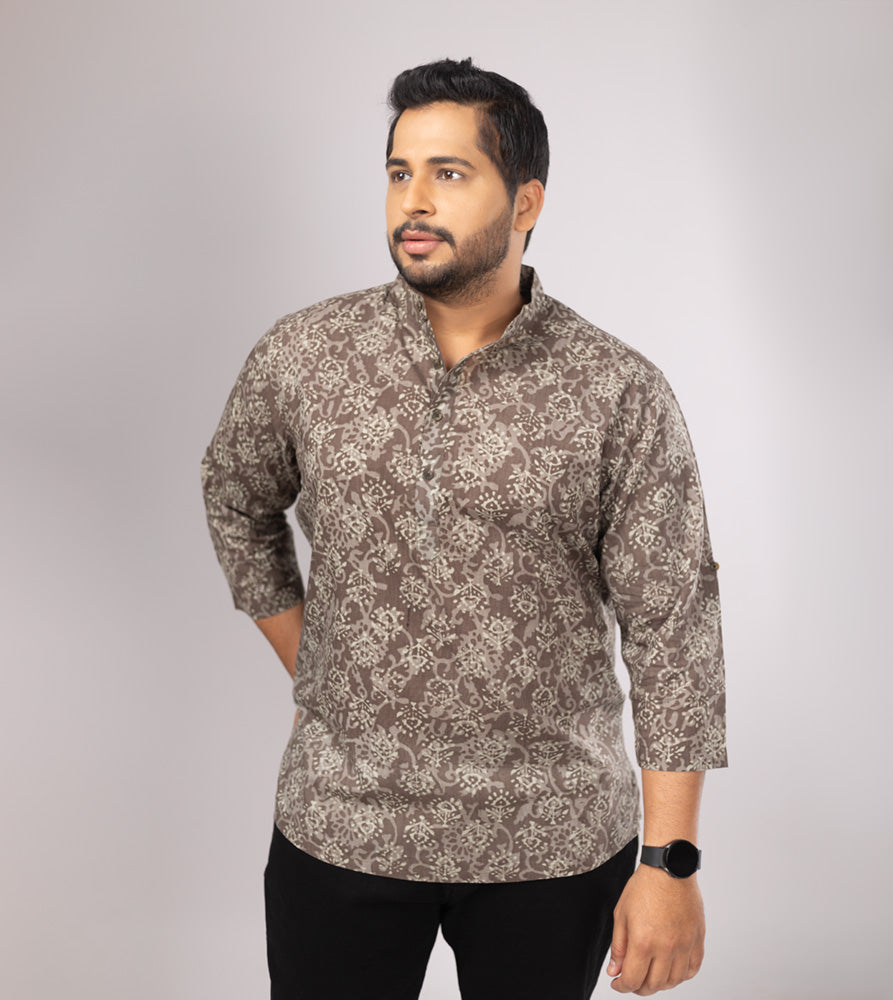 Plus Size Knitted Short | 100% Cotton | Military Green